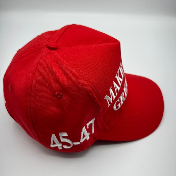 Cali-Fame Trump Make America Great Again Logo Red Trucker Hat Cap One Size - Picture 2 of 8